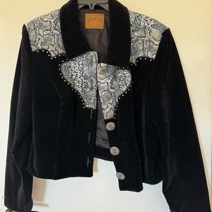 Vintage Saddle Ridge snake blazer jacket